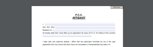Indian PCC Form