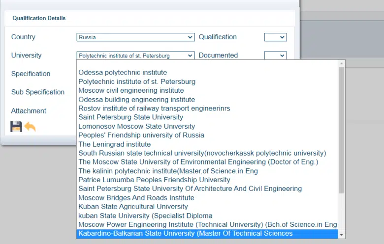 UPDA MMUP Approved Universities for Engineers Exam in Qatar