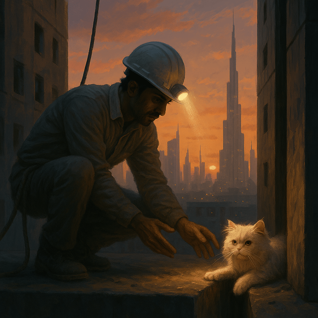 “The Engineer Who Heard a Meow — A Green International Storybook” | Dubai Engineer Rescues Cat