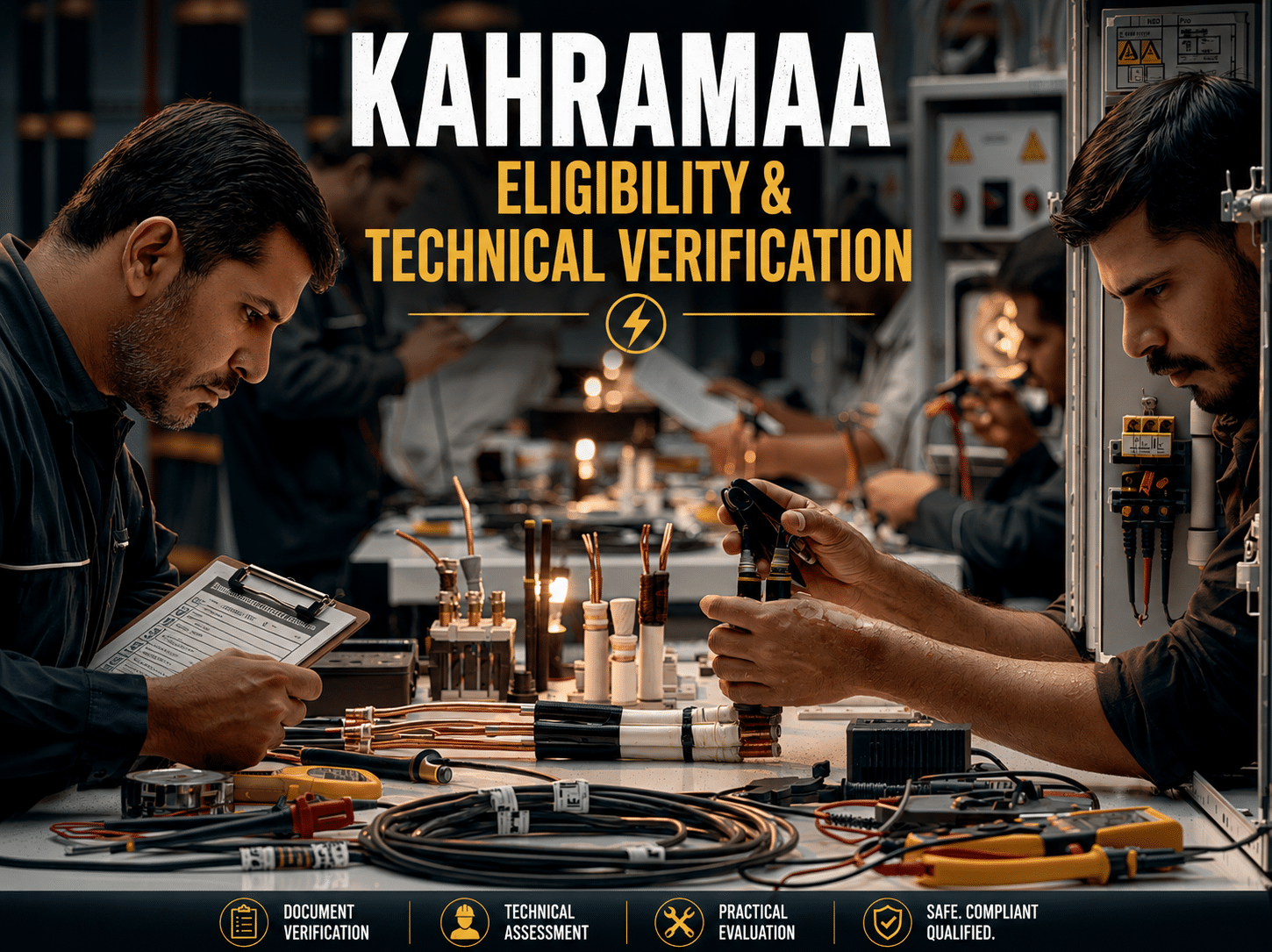 kahramaa exam eligiblity?